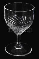 10 személyes ólomkristály likőrös pohár garnitúra, hibátlan, m: 10 cm