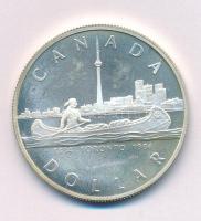Kanada 1984. 1$ Ag "Toronto 150 évfordulója" T:PP ködös Canada 1984. 1 Dollar Ag "Toronto Sesquicentennial" C:PP foggy Krause KM# 140