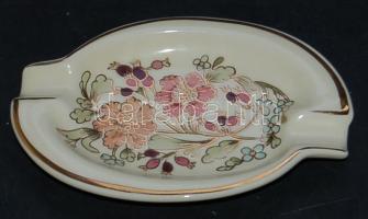 Kézzel festett Zsolnay porcelán hamutál / Zsolnay chinaware ashtray 12x8 cm