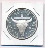 Kanada 1982. 1$ Ag "Regina alapításának 100. évfordulója" T:PP fo. Canada 1982. 1 Dollar Ag "100th Anniversary - Founding of Regina" C:PP spotted Krause KM# 133