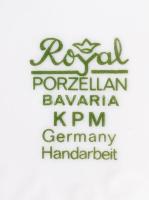 Royal Porzellan mid-century váza pár, jelzett, hibátlan, m: 18 cm
