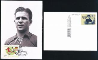 2003 2 db Papp László díjjegyes levelezőlap + 2009 3 db Puskás Ferenc levelezőlap alkalmi bélyegzésekkel, mind használatlan