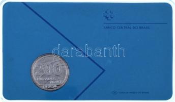 Brazília 1989. 200C Ag "A Brazil Köztársaság 100. évfordulója" eredeti tokban, tanúsítvánn...