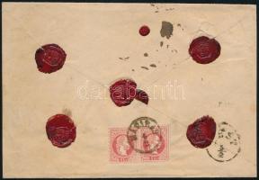 ~1868 Ajánlott levél 3 x 5kr bérmentesítéssel "MADARAS" - Pest, kiállítási minőségben, kiá...