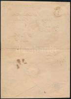 ~1868 Ajánlott levél 3 x 5kr bérmentesítéssel "MADARAS" - Pest, kiállítási minőségben, kiá...