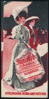 cca 1915 Reicher István ruhatisztító (Bp. II. ker. Tégla u.) szecessziós számolócédula, valószínűleg a háborúra gondolva gyászruhára átalakítást is vállalva, szép állapotban