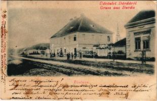 1901 Dárda, Fő utca. Rechnitzer Ottokár fénynyomdája kiadása / main street (fl)