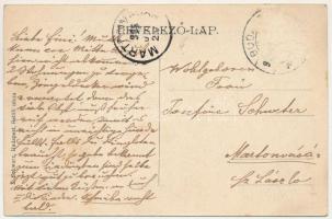 1906 Budapest II. Margit körút, gyógyszertár, üzletek, templom. J. Schwarz kiadása (Rb)