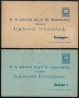 1897 1-1 db használatlan rendőrségi be- és kijelentőlap (Hodobay 7.000)