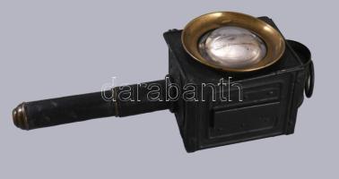 Antik lovaskocsi lámpa, üvege sérült, m: 38 cm