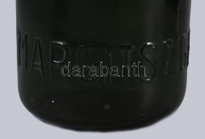 Margtiszigeti víz zöld üveg, lepattanással, m: 32 cm