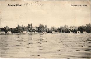 1915 Balatonföldvár, Balatonparti villák. Gerendai Gyula kiadása (fl)