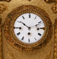 Keretóra. Negyedütős ingajáratos szerkezettel, sérült porcelán számlappal, kulccsal, 19. sz. vége, m...