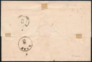 1864 Levél 5kr párral bérmentesítve "PEST / Abend" - "RAAB" - "PÁPA" (...