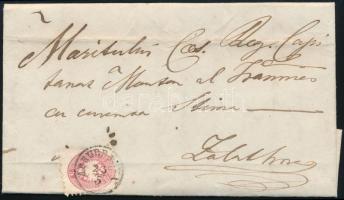1864.05.25. Levél 5kr bérmentesítéssel "ABRUDBÁNYA" - "ZA(LATHNA)" (6.000)