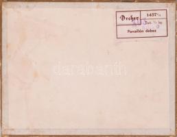 cca 1930 Dreher Mauls "Porcellán" csokoládés doboz, jó állapotban, belül foltokkal, 14×20×...