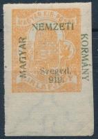 Szeged 1919 Hírlapbélyeg "919" lemezhibával, Bodor vizsgálójellel