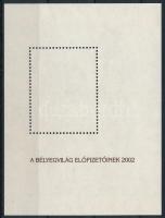 2002 80 éves a szervezett bélyeggyűjtés "A Bélyegvilág előfizetőinek 2001-ben" hátoldali felirattal