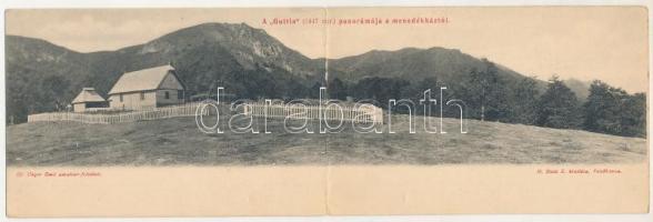 1909 Felsőbánya, Baia Sprie; A Guttin (Gutin) panorámája a menedékháztól. Ifj. Unger Emil amateur fe...
