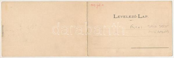 1909 Felsőbánya, Baia Sprie; A Guttin (Gutin) panorámája a menedékháztól. Ifj. Unger Emil amateur fe...