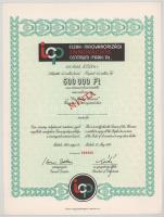 1989. Miskolc "Észak-Magyarországi Innovációs Centrum /Park/ Rt." részvénye 500.000Ft-ról, "MINTA" bélyegzéssel, "000"-ás sorszámmal T:AU