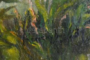 Kemény László jelzéssel, 1930-as évek: Búcsú a pályaudvaron. Olaj, vászon. 50x66 cm