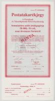 1990 k. "Postatakarékjegy" 50.000Ft-ról, "MINTA" bélyegzéssel, "000"-ás sorszámmal + "Postatakarékjegy" 100.000Ft-ról, "MINTA" bélyegzéssel, "000"-ás sorszámmal T:AU