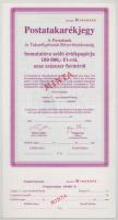 1990 k. "Postatakarékjegy" 50.000Ft-ról, "MINTA" bélyegzéssel, "000"-á...
