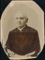 cca 1880 Nyíregyháza, Barthalomaeidész János evangélikus lelkész, keményhátú fotó sérülésekkel, 27×21 cm