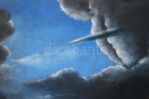 Olvashatatlan jelzéssel (jobbra lent, keret által takarva), feltehetően XIX. sz. festő: Csatajelenet...