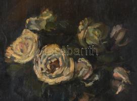 Koszta J jelzéssel: Csendélet. Olaj, fa. Hátoldalán Magyar Nemzeti Galéria 72/981 sz. bírálati címké...