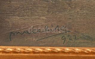 Macalik Alfréd (1888-1979): Piac (Nagyvárad vagy Nagybánya?), 1922. Olaj, fa. Jelezve balra lent. De...