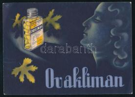 1948 Ovakliman - Richter Gedeon Vegyészeti Gyár Rt. Bp. X. színes szórólap, 12×16 cm