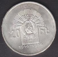 1956 20Ft "10 éves a forint" Ag T:2+