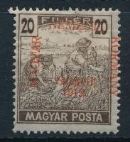 Szeged 1919 Magyar Posta 20f elcsúszott felülnyomással, Bodor vizsgálójellel (17.500)