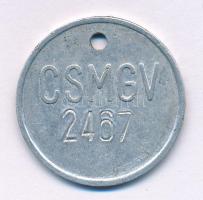 DN "CSMGV" Al bárca "2467" sorszámmal T:VF
