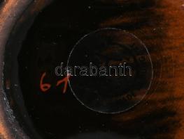 Hódmezővásárhelyi Majolika mesemintás gyermekpohár, jelzett, hibátlan, m: 9 cm