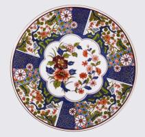 Jelzett kínai dísztál, hibátlan, d: 27 cm