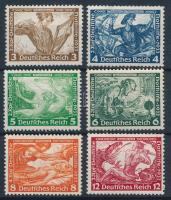 Deutsches Reich 1933 Wagner Mi 499A-504A (Mi 504 A Schlegel BPP vizsgálójellel) (Mi EUR 180.-)