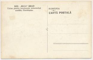 Gurabárza, Barza, Gura-Barza (Kristyor, Criscior); Soc. "Mica" Brad, Uzina pentru preparar...