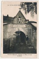 Verespatak, Goldbach, Rosia Montana; Bucium Montana, Intrarea in Mina de aur moderne. Galeria Sfanta Cruce din Orlea / aranybánya, iparvasút, bányavasút, gőzmozdony, vonat / gold mine, industrial railway, locomotive, train. Foto Bach (Alba Iulia) 1929. (fl)