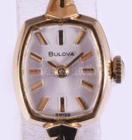 Bulova aranyozott női karóra, mechanikus, nem működik, 2x1,5 cm