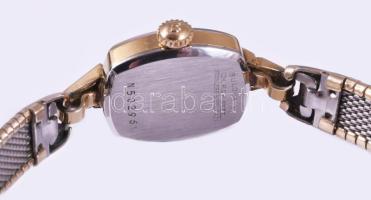 Bulova aranyozott női karóra, mechanikus, nem működik, 2x1,5 cm