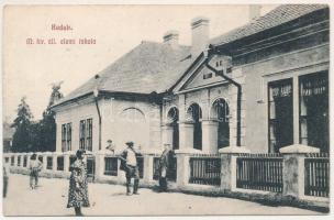 Kudzsir, Kudsir, Cugir; M. kir. állami elemi iskola. Hangya szövetkezet kiadása / elementary school