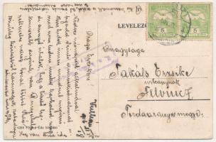 1916 Nagyenyed, Aiud; Dr. Dobozy villa. Földes Ede kiadása / villa (ázott sarok / wet corner)