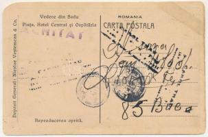 Cód, Czodt, Szád, Sadu; Piata, Hotel Central si Ospataria / szálloda, autóbusz / hotel, autobus (b)