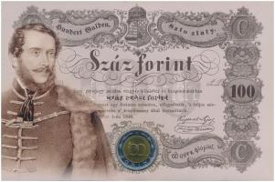 2002. 100Ft "Kossuth Lajos" elsőnapi veret, díszlapon "011248" T:UNC Adamo FOEM1