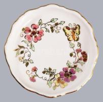 Zsolnay pillangó mintás tálka, jelzett, hibátlan, d: 12,5 cm