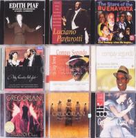 9 darab zenei CD, közte Edith Piaf.