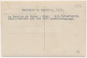 1923 Kolozsvár, Cluj; La Fabrica de Tutun / Tabakfabrik, Schalttableau der 160 Volt Drehstromanlage ...